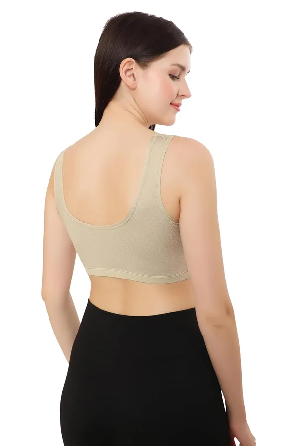 Green_Lightly_Padded_Front_Open_Maternity/Nursing/Post_Surgery_Bra_|_Everyday_Comfort_|_Nylon_Spandex_Blend__For_Women