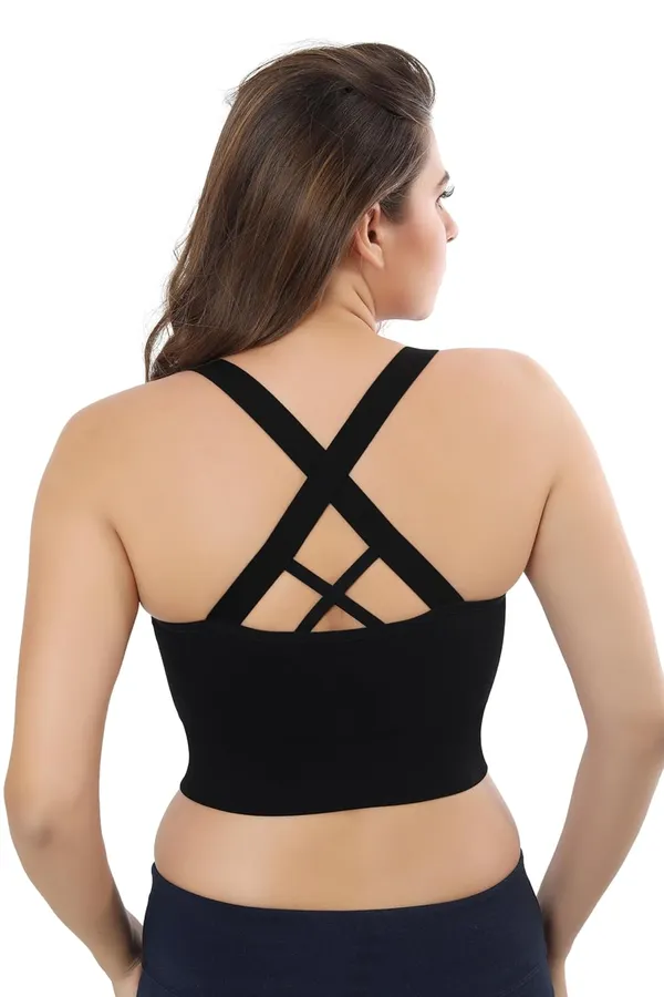 Black_Front_Zip_Longline_Sports_Bra_With_Removable_Pads_|_Double_Criss_Cross_Back_Support_|_Seamless_Padded_High_Support_For_Women
