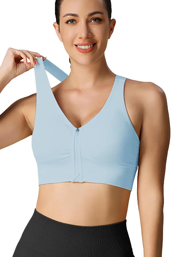 Blue_Front_Zip_Longline_Sports_Bra_With_Removable_Pads_|_Double_Criss_Cross_Back_Support_|_Seamless_Padded_High_Support_For_Women