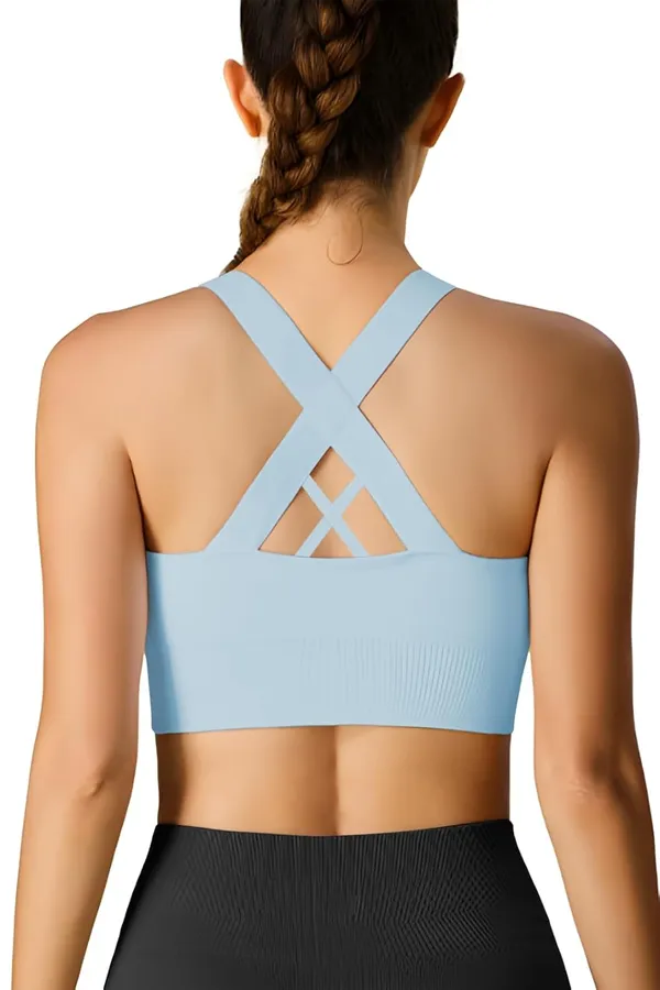 Blue_Front_Zip_Longline_Sports_Bra_With_Removable_Pads_|_Double_Criss_Cross_Back_Support_|_Seamless_Padded_High_Support_For_Women
