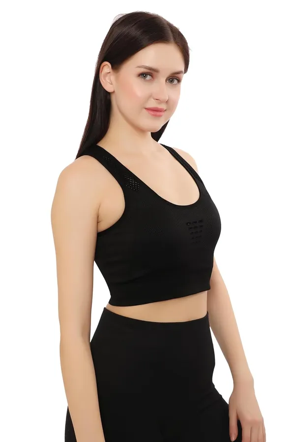 Black_Cotton_Sports_Bra,_High_Impact_Racerback,_Removable_Padding,_Quick_Dry_For_Yoga,_Gym,_Running_For_Women