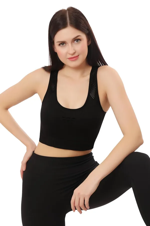 Black_Cotton_Sports_Bra,_High_Impact_Racerback,_Removable_Padding,_Quick_Dry_For_Yoga,_Gym,_Running_For_Women