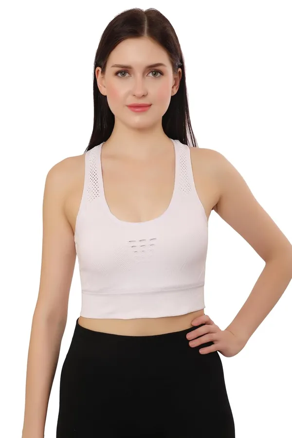 White_Cotton_Sports_Bra,_High_Impact_Racerback,_Removable_Padding,_Quick_Dry_For_Yoga,_Gym,_Running_For_Women