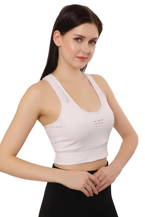 White_Cotton_Sports_Bra,_High_Impact_Racerback,_Removable_Padding,_Quick_Dry_For_Yoga,_Gym,_Running_For_Women