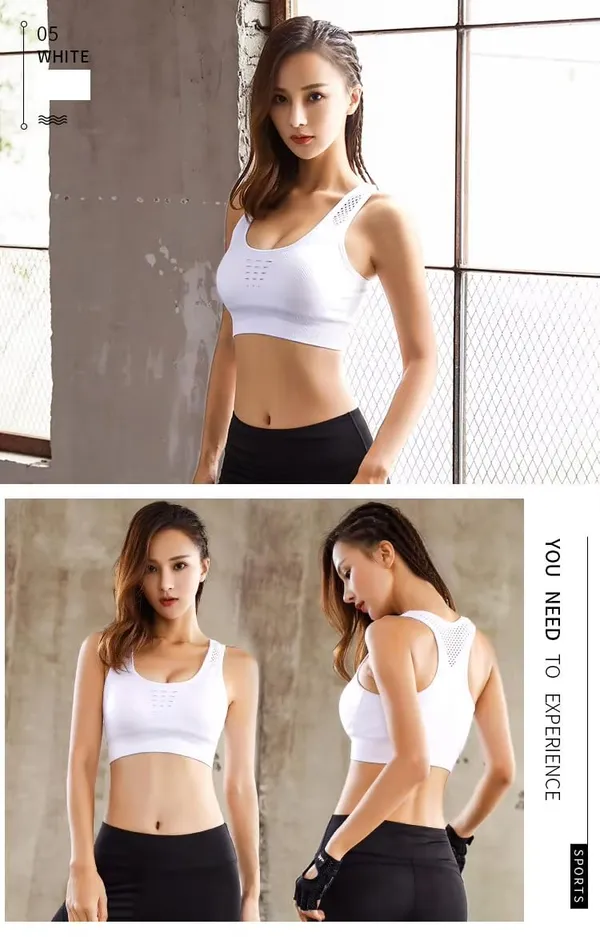 White_Cotton_Sports_Bra,_High_Impact_Racerback,_Removable_Padding,_Quick_Dry_For_Yoga,_Gym,_Running_For_Women