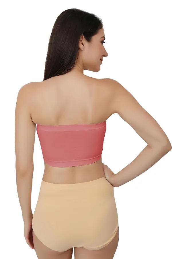 Rosy_Light_Strapless_Comfort_With_Seamless_Bandeau_Tube_Bra_-_Removable_Pads,_Multi-Color_Range,Soft_Nylon-Spandex_Blend,_All-Day_Support_For_Women