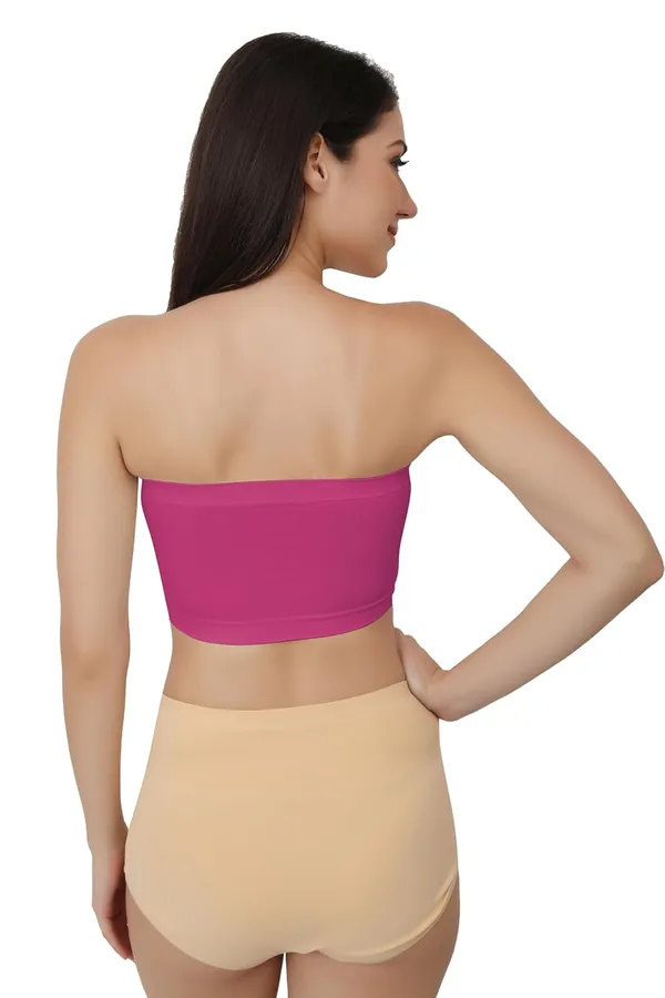 Blush_Pink_Strapless_Comfort_With_Seamless_Bandeau_Tube_Bra_-_Removable_Pads,_Multi-Color_Range,Soft_Nylon-Spandex_Blend,_All-Day_Support_For_Women