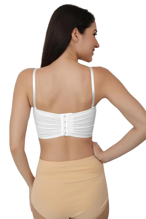 White_Luxetouch_Wirefree_Padded_Bandeau_(Tube)_Bra_With_Detachable_Straps_-_Nylon_Elastane_Blend_For_Ultimate_Comfort_(Designed_In_Europe)_For_Women