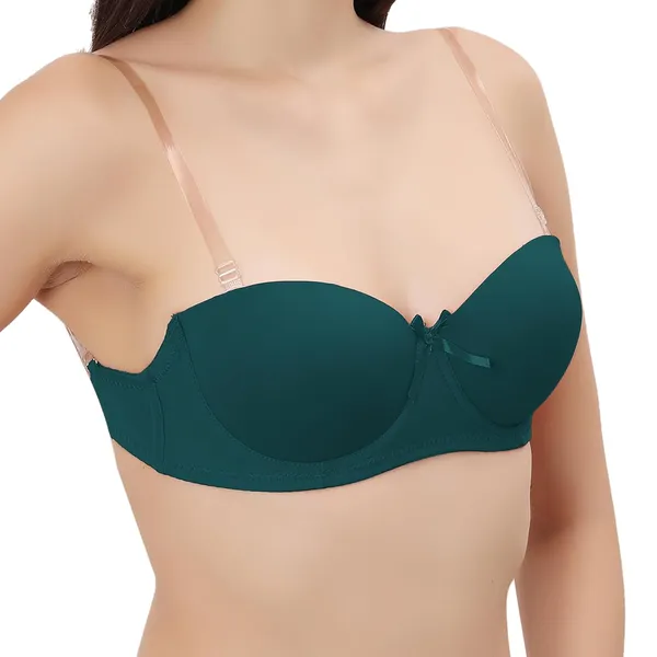 Green_Premium_Padded_Push-Up_Strapless_T-Shirt_Bra_(Designed_In_Europe)_Detachable_Straps,_Wired,_Seamless_For_Women