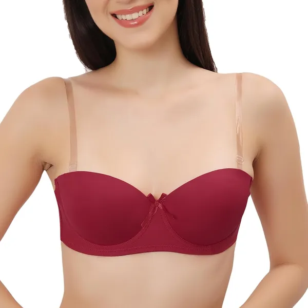 Maroon_Premium_Padded_Push-Up_Strapless_T-Shirt_Bra_(Designed_In_Europe)_Detachable_Straps,_Wired,_Seamless_For_Women
