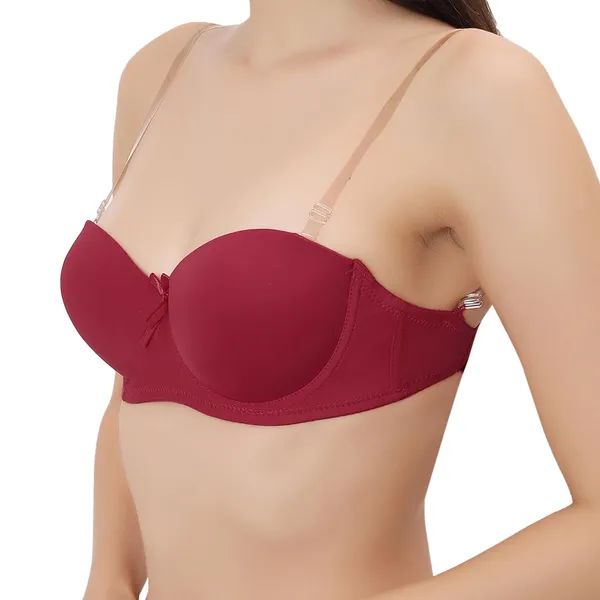 Maroon_Premium_Padded_Push-Up_Strapless_T-Shirt_Bra_(Designed_In_Europe)_Detachable_Straps,_Wired,_Seamless_For_Women