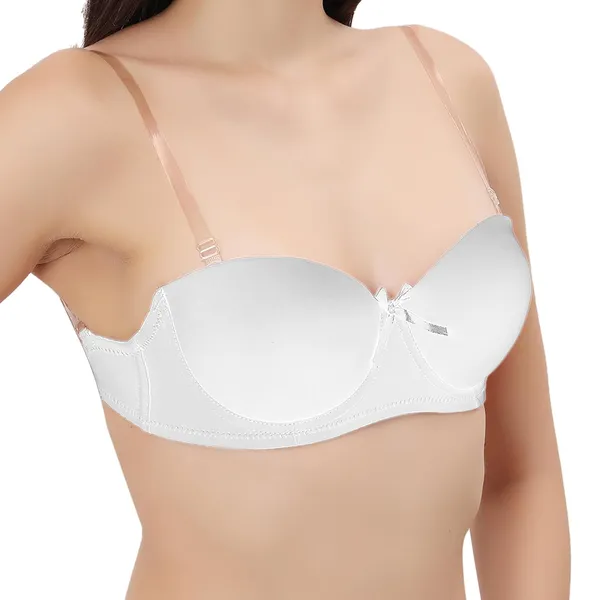 White_Premium_Padded_Push-Up_Strapless_T-Shirt_Bra_(Designed_In_Europe)_Detachable_Straps,_Wired,_Seamless_For_Women