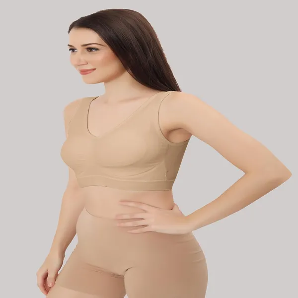 Beige_Ultimate_Comfort_Seamless_Bra_|_Sports_&_Yoga_Breathable_Bra_|_Everyday_Comfort_|_Removable_Pads_For_Women
