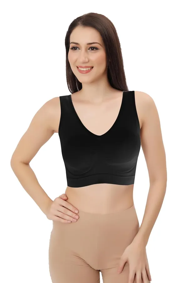 Black_Ultimate_Comfort_Seamless_Bra_|_Sports_&_Yoga_Breathable_Bra_|_Everyday_Comfort_|_Removable_Pads_For_Women