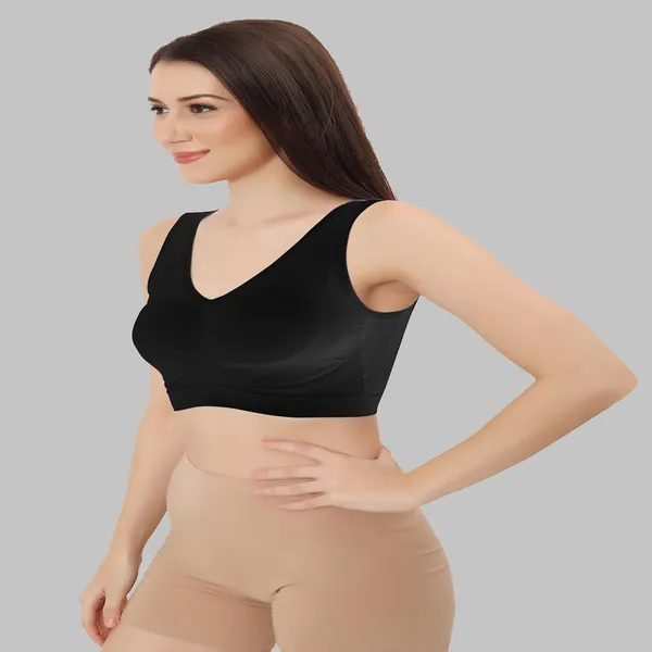 Black_Ultimate_Comfort_Seamless_Bra_|_Sports_&_Yoga_Breathable_Bra_|_Everyday_Comfort_|_Removable_Pads_For_Women