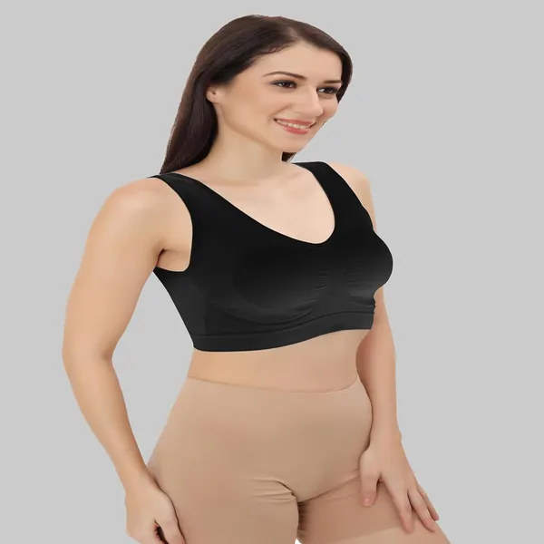 Black_Ultimate_Comfort_Seamless_Bra_|_Sports_&_Yoga_Breathable_Bra_|_Everyday_Comfort_|_Removable_Pads_For_Women