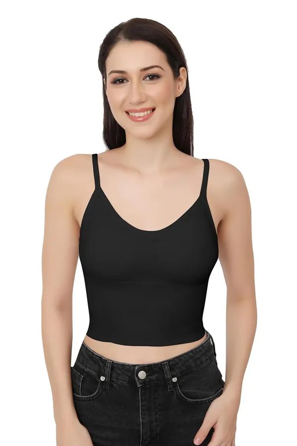 Black_Strappy_Stretch_Sports_Bra_Longline_Yoga_Tank_Top_Fitness_Bra_Workout_Camisole_Crop_Tops__For_Women