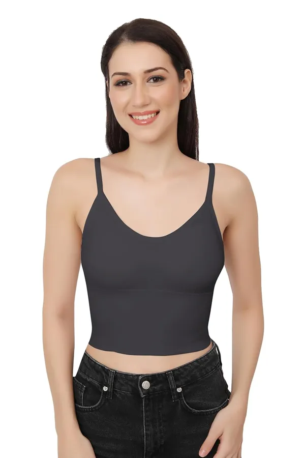 Grey_Strappy_Stretch_Sports_Bra_Longline_Yoga_Tank_Top_Fitness_Bra_Workout_Camisole_Crop_Tops__For_Women