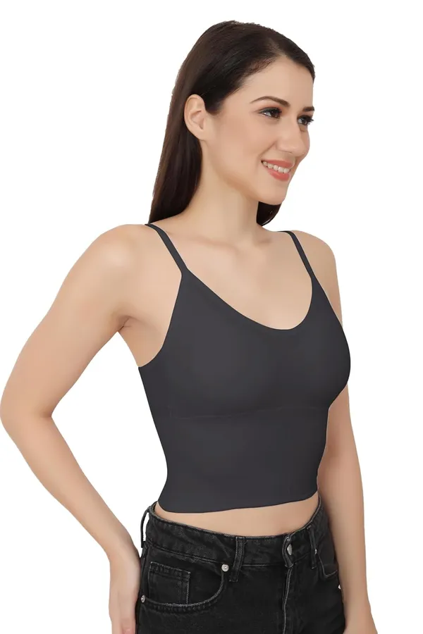 Grey_Strappy_Stretch_Sports_Bra_Longline_Yoga_Tank_Top_Fitness_Bra_Workout_Camisole_Crop_Tops__For_Women