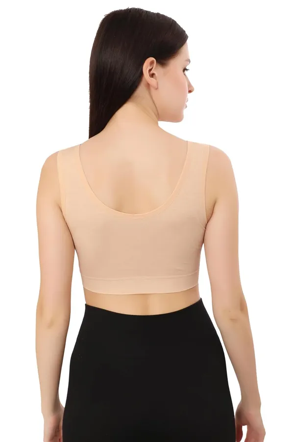 Beige_Plus_Size_Non-Padded_Front_Open_Bra_|_Everyday_Comfort_|__Cotton_Spandex_Fabric__For_Women
