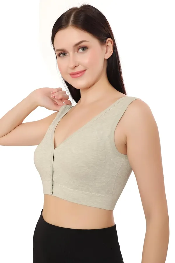 Green_Plus_Size_Non-Padded_Front_Open_Bra_|_Everyday_Comfort_|__Cotton_Spandex_Fabric__For_Women