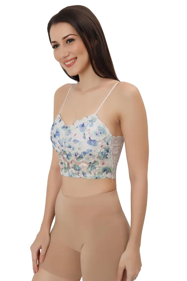 Blue_Floral_Lace_Camisole_With_Floral_Prints_Comfortable_Cotton_&_Spandex_Blend,_Padded_Bra,_Adjustable_Straps,_Versatile_Crop_Tank_Top,_Ideal_For_Layering_For_Women