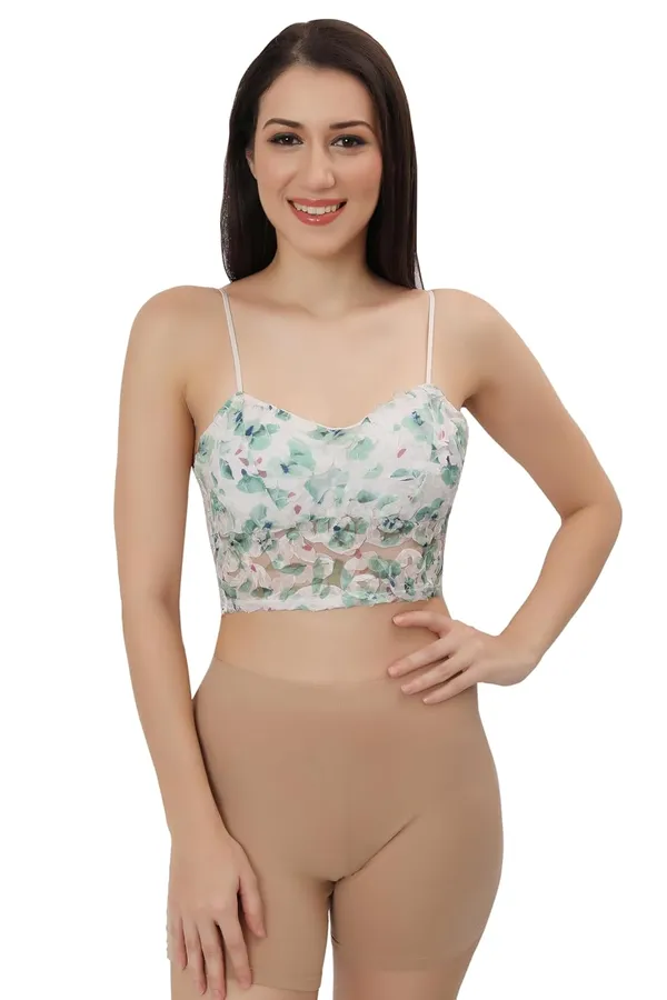 Green_Lace_Camisole_With_Floral_Prints_Comfortable_Cotton_&_Spandex_Blend,_Padded_Bra,_Adjustable_Straps,_Versatile_Crop_Tank_Top,_Ideal_For_Layering_For_Women