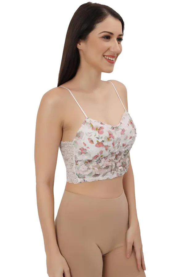 Pink_Floral_Lace_Camisole_With_Floral_Prints_Comfortable_Cotton_&_Spandex_Blend,_Padded_Bra,_Adjustable_Straps,_Versatile_Crop_Tank_Top,_Ideal_For_Layering_For_Women