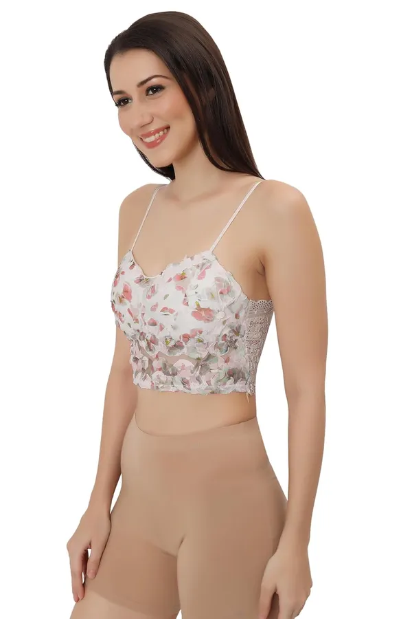 Pink_Floral_Lace_Camisole_With_Floral_Prints_Comfortable_Cotton_&_Spandex_Blend,_Padded_Bra,_Adjustable_Straps,_Versatile_Crop_Tank_Top,_Ideal_For_Layering_For_Women
