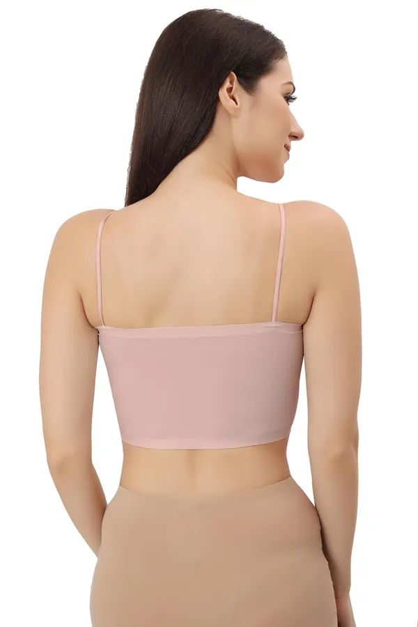 Light_Pink_Ice_Silk_Comfort_Camisole_Versatile_Padded_Spaghetti_Strap_Top,_Seamless_Design_For_Women