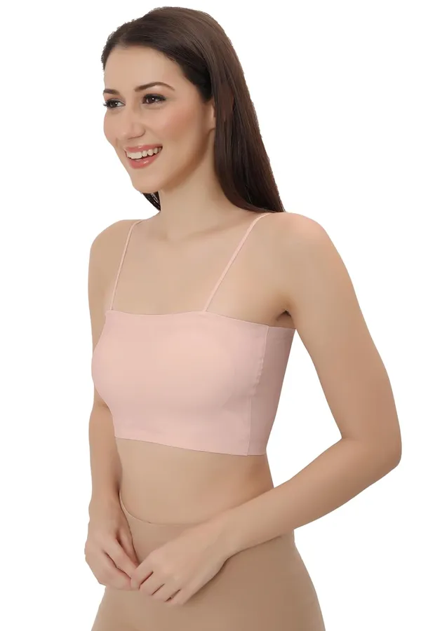 Light_Pink_Ice_Silk_Comfort_Camisole_Versatile_Padded_Spaghetti_Strap_Top,_Seamless_Design_For_Women