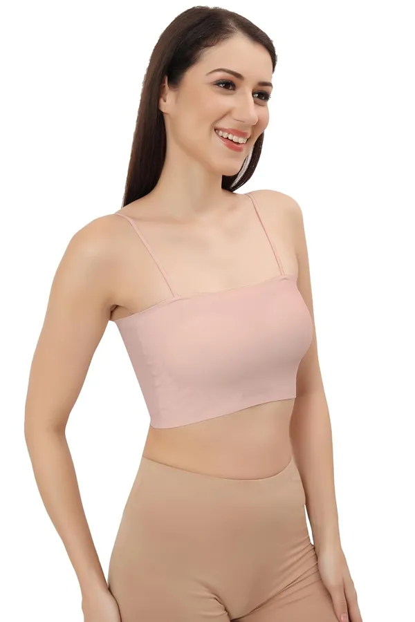 Light_Pink_Ice_Silk_Comfort_Camisole_Versatile_Padded_Spaghetti_Strap_Top,_Seamless_Design_For_Women