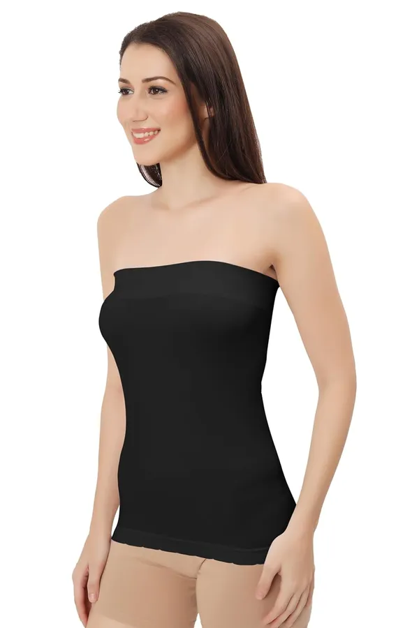 Black_Flexifit_Seamless_Camisole_Versatile_Strapless_Inner_Tube_Top_For_Women