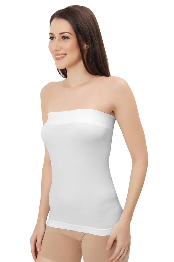 White_Flexifit_Seamless_Camisole_Versatile_Strapless_Inner_Tube_Top_For_Women