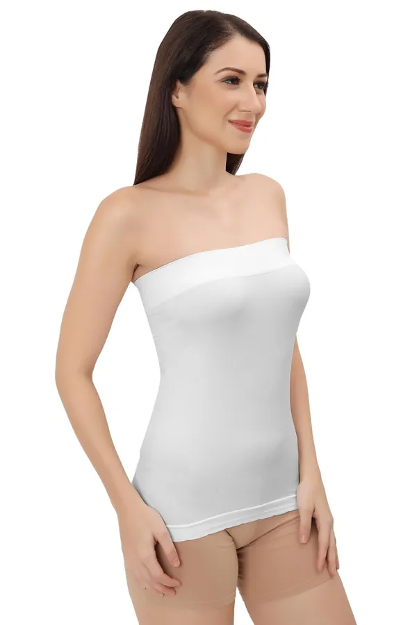 White_Flexifit_Seamless_Camisole_Versatile_Strapless_Inner_Tube_Top_For_Women