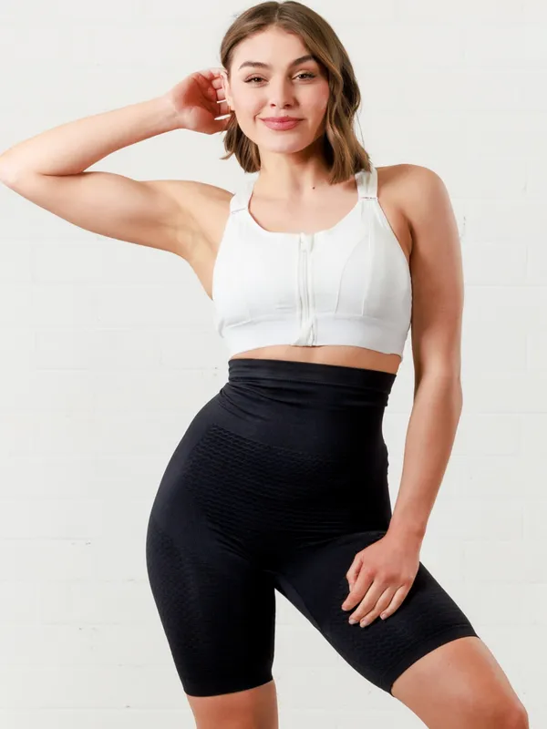 White_Padded_Front_Zip_High_Support_Racerback_Sports_Bra_For_With_Adjustable_Straps,_Moisture-Wicking_4-Way_Stretch_Fabric_For_Women