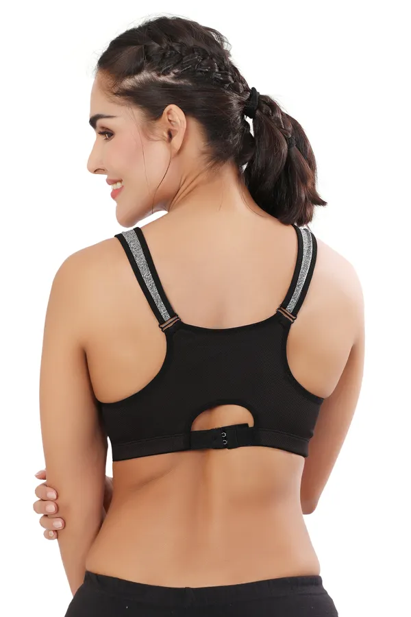 Grey_High_Support_Padded_Front_Zip_Racerback_Sports_Bra_With_Adjustable_Straps_For_Women