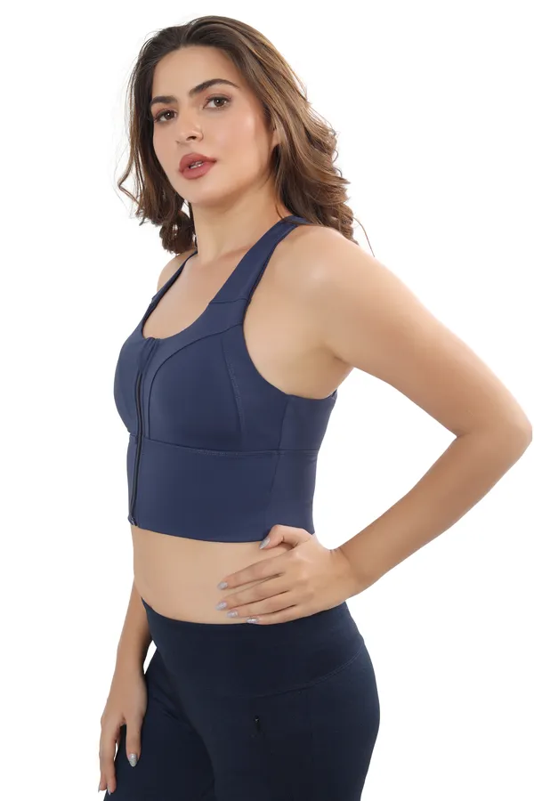 Navy_Blue_Elite_Performance_Zip-Front_Sports_Bra_|_Longline,_Supportive_Workout_&_Yoga_Top_With_Enhanced_Comfort,_High_Intensity_Bra_For_Women