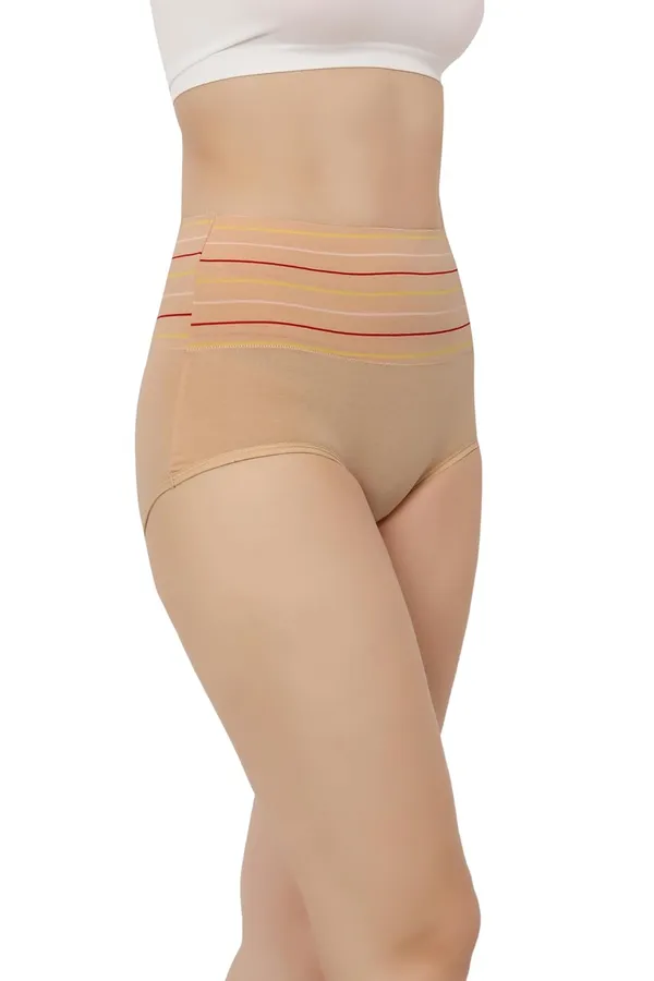 Beige_High-Waist_Shaping_Panty_-_Breathable_Cotton,_Slimming_Tummy_Control,_Comfort_Fit_For_Women