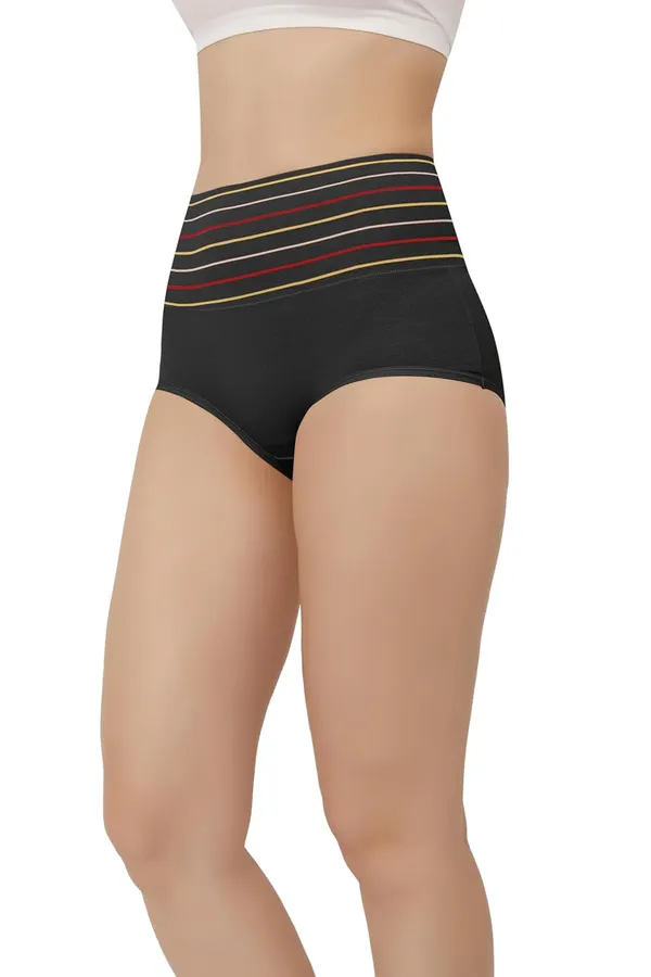 Black_High-Waist_Shaping_Panty_-_Breathable_Cotton,_Slimming_Tummy_Control,_Comfort_Fit_For_Women