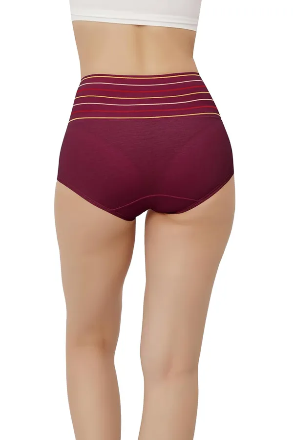Maroon_High-Waist_Shaping_Panty_-_Breathable_Cotton,_Slimming_Tummy_Control,_Comfort_Fit_For_Women