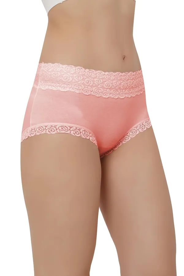 Peach_Cotton_Mid_Waist_Hipster_Panty_With_Lace_Waist_Size_For_Women