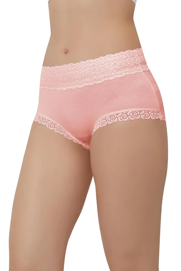 Peach_Cotton_Mid_Waist_Hipster_Panty_With_Lace_Waist_Size_For_Women