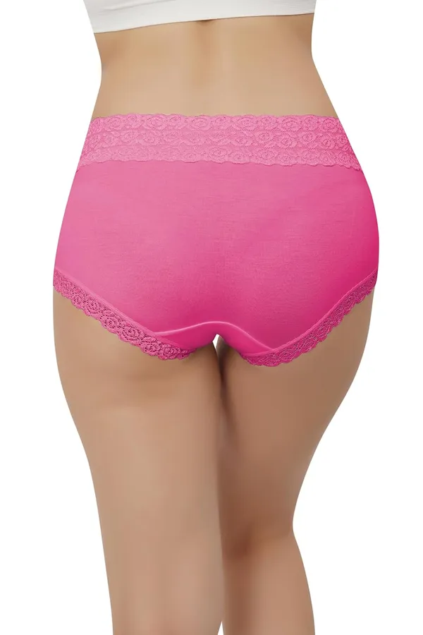 Pink_Cotton_Mid_Waist_Hipster_Panty_With_Lace_Waist_Size_For_Women