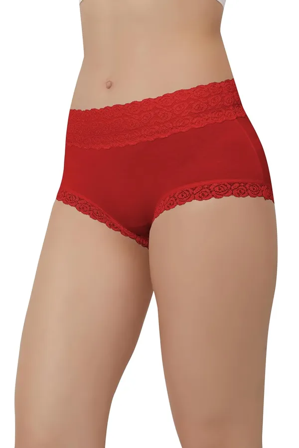 Red_Cotton_Mid_Waist_Hipster_Panty_With_Lace_Waist_Size_For_Women
