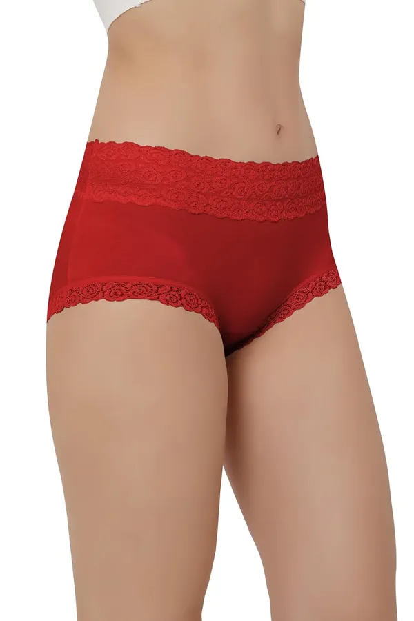 Red_Cotton_Mid_Waist_Hipster_Panty_With_Lace_Waist_Size_For_Women