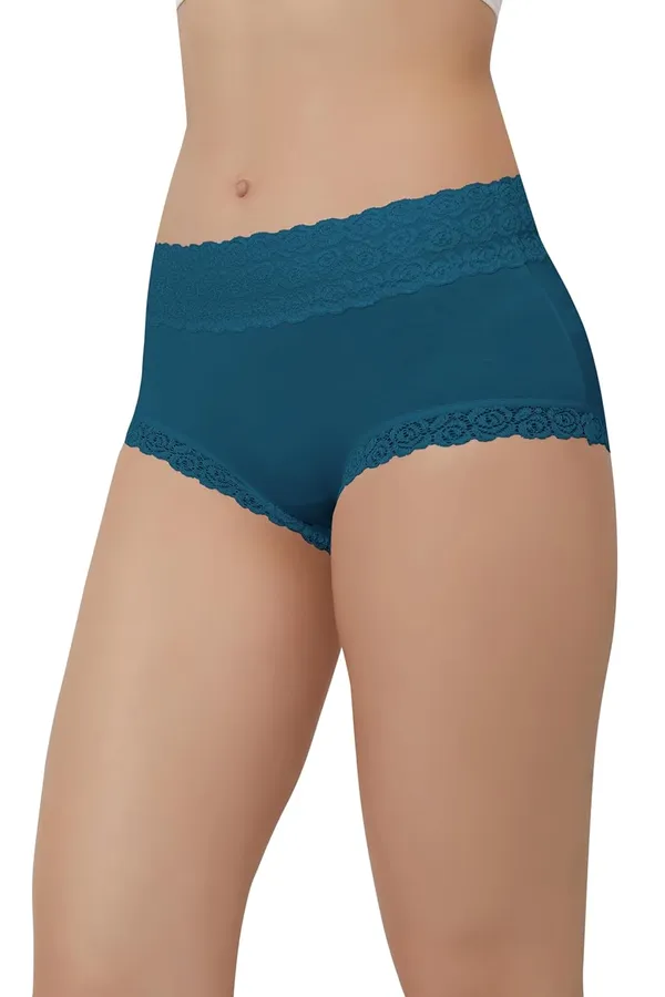 Teal_Cotton_Mid_Waist_Hipster_Panty_With_Lace_Waist_Size_For_Women