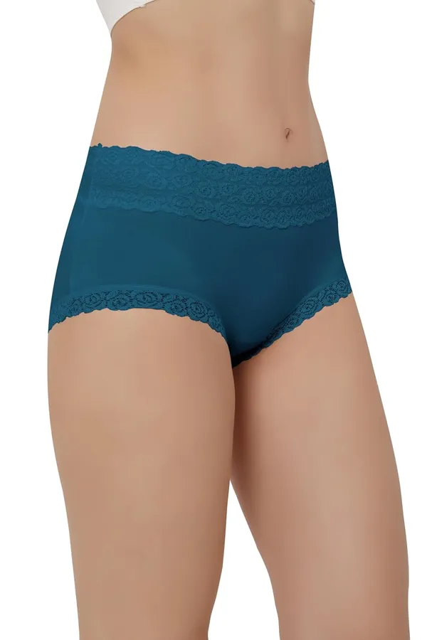 Teal_Cotton_Mid_Waist_Hipster_Panty_With_Lace_Waist_Size_For_Women