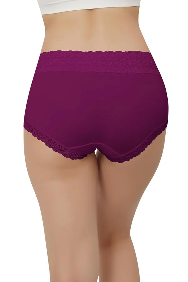 Wine_Cotton_Mid_Waist_Hipster_Panty_With_Lace_Waist_Size_For_Women