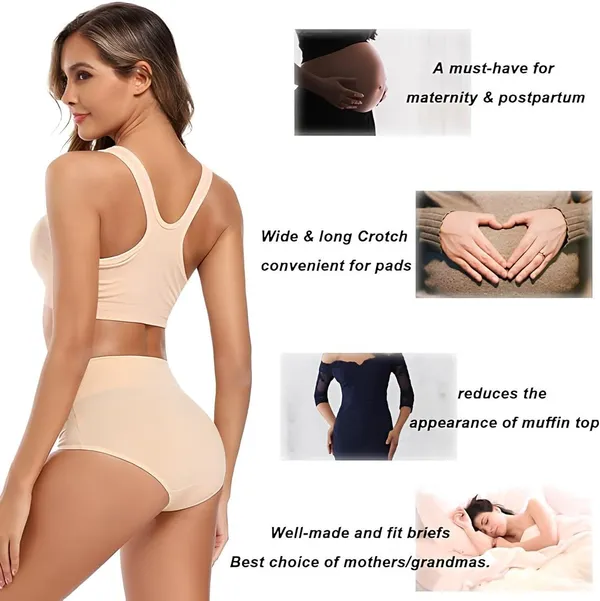Baby_Pink_Fancy_Super_Combed_Cotton_High_Waist/Tummy_Control_Full_Coverage_Panty/Hipster_For_Women